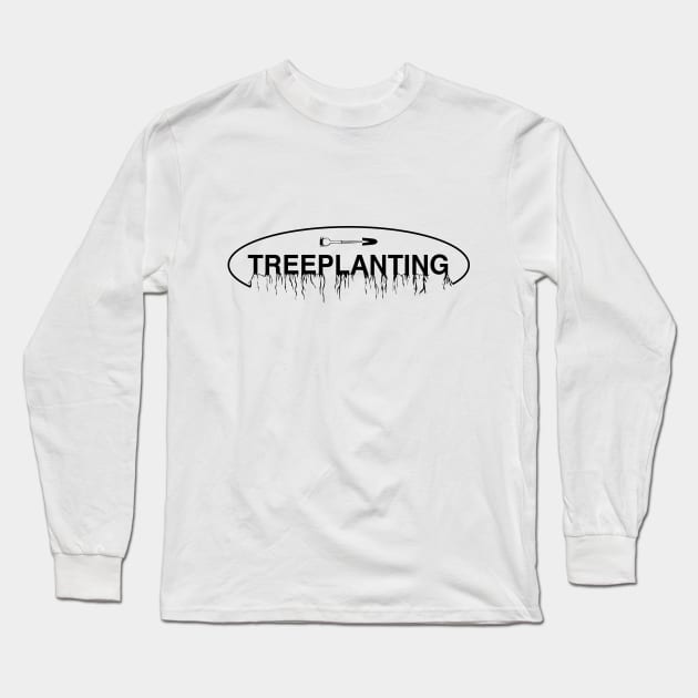 Treeplanting - Tree Roots Long Sleeve T-Shirt by johnstoncreative